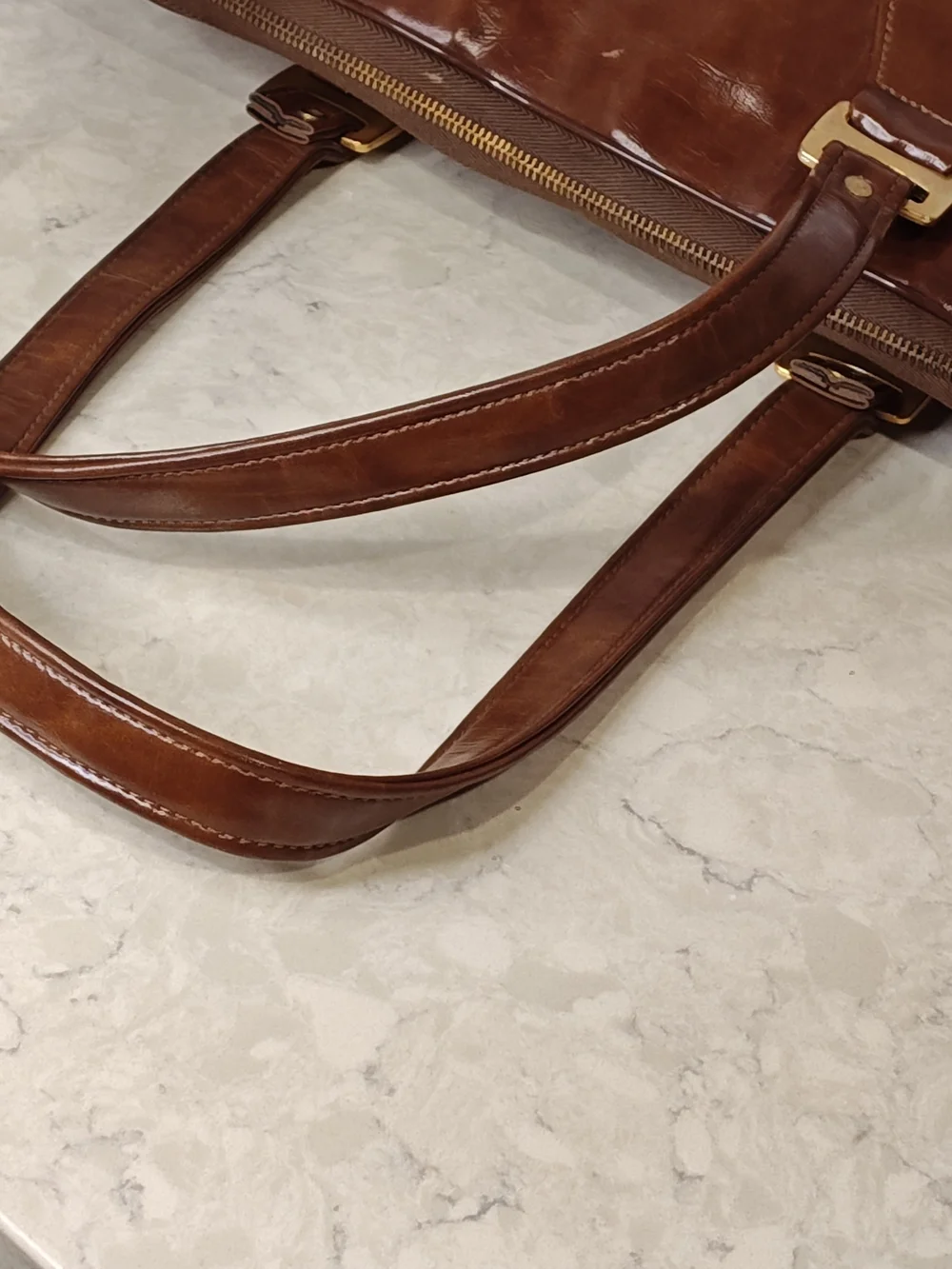 Vintage JR GENUINE Leather Bag Brown